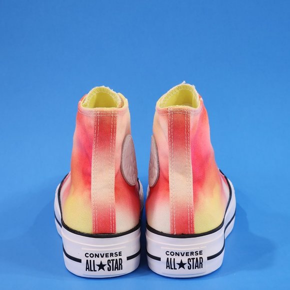 Converse CTAS Hi Lift Poppy Glow/White/Black Women's Platform Sneakers 572572C - Picture 5 of 6